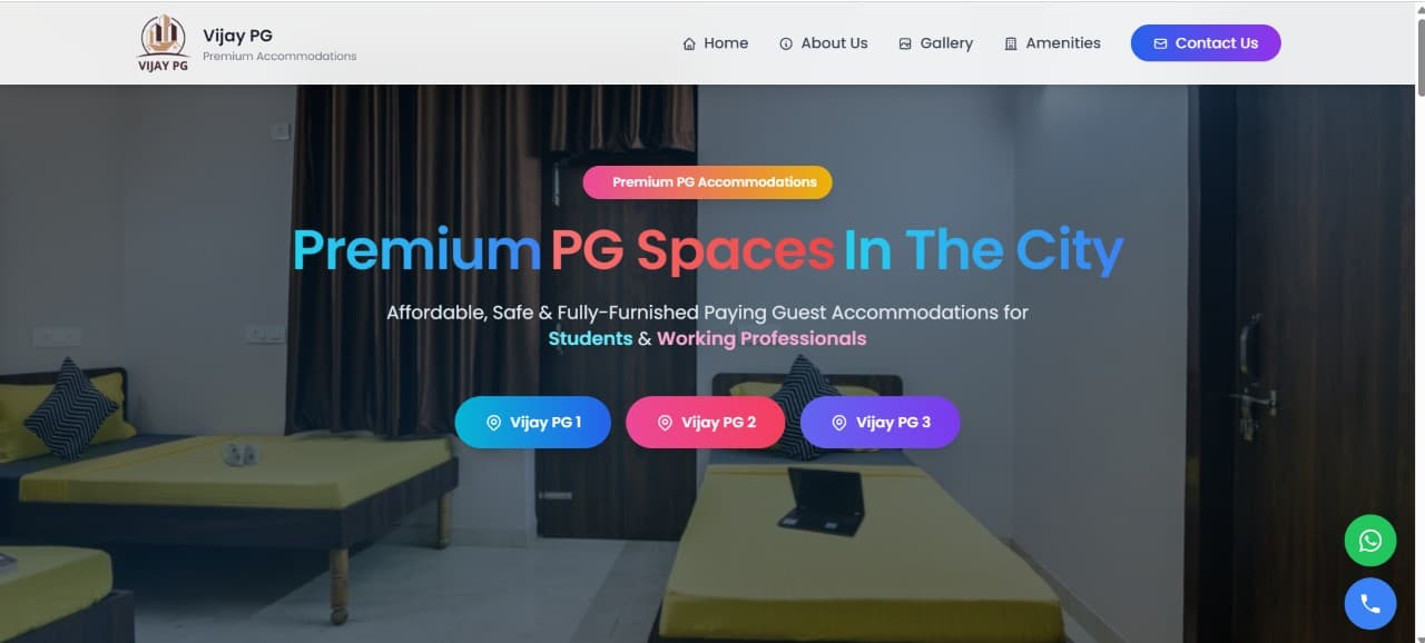 Vijay PG Website Preview
